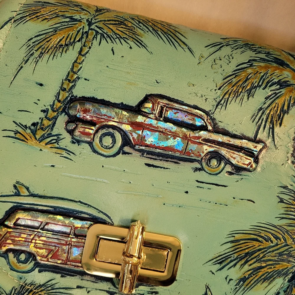 Brahmin BRIAR   Copa Cabana Blue Crossbody Bag with Gold Turn-Lock Nwt - Picture 10 of 11